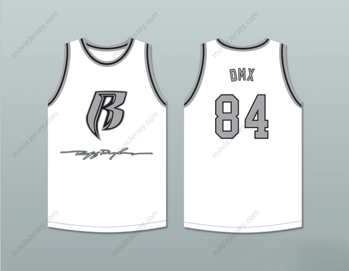 CUSTOM ANY Name Number DMX 84 ROUGH RYDERS WHITE BASKETBALL JERSEY 2 Top Stitched S-6XL
