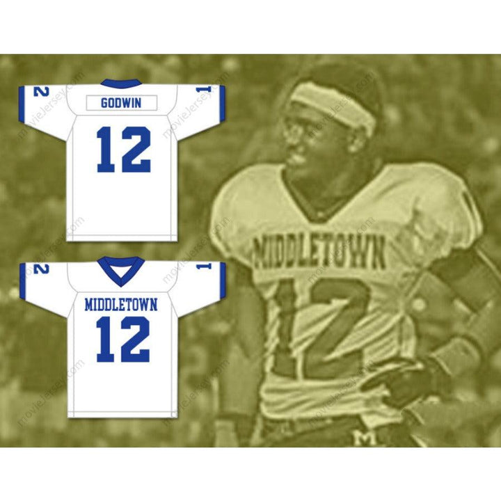 CUSTOM ANY Name Number CHRIS GODWIN 12 MIDDLETOWN HIGH SCHOOL CAVALIERS Football Jersey Top Stitched S-6XL