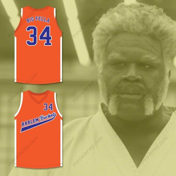 CUSTOM ANY Name Number BIG FELLA 34 HARLEM BUCKETS BASKETBALL JERSEY UNCLE DREW Top Stitched S-6XL