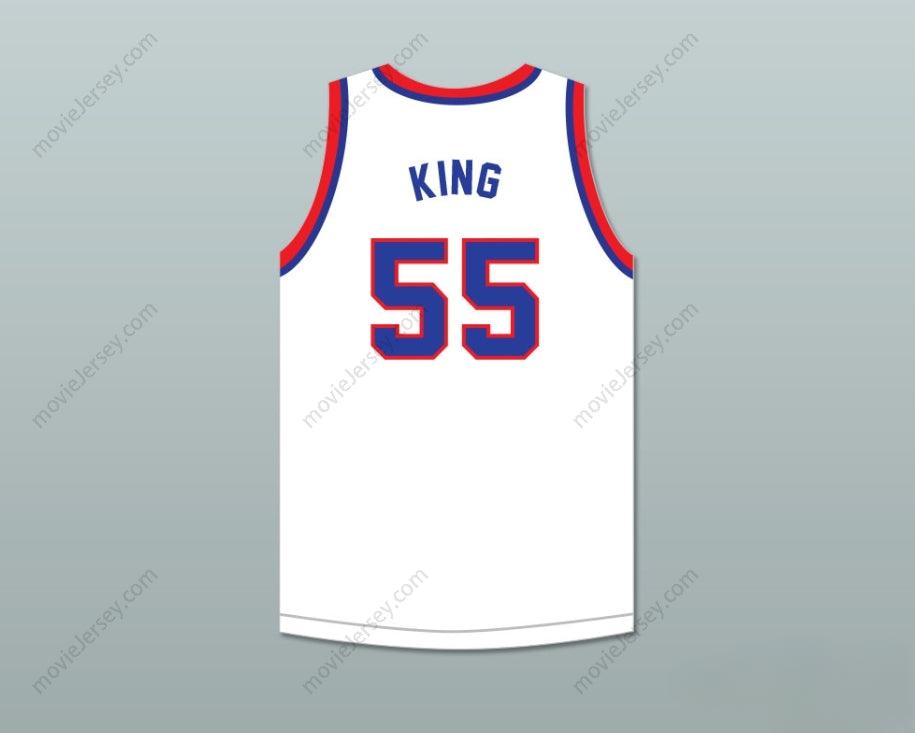 CUSTOM ANY Name Number BERNARD KING 55 FORT  HIGH SCHOOL TIGERS WHITE BASKETBALL JERSEY 1 Top Stitched S-6XL