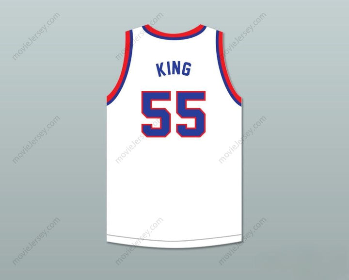 CUSTOM ANY Name Number BERNARD KING 55 FORT  HIGH SCHOOL TIGERS WHITE BASKETBALL JERSEY 1 Top Stitched S-6XL