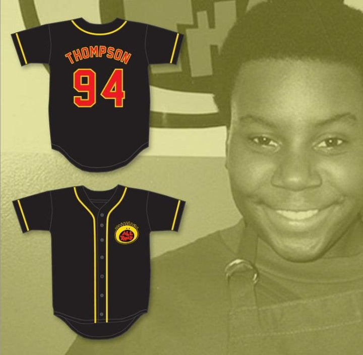 Custom Any Name Number KENAN THOMPSON 94 ALL THAT BUTTON DOWN BLACK BASEBALL JERSEY 1 Top Stitched S-6XL