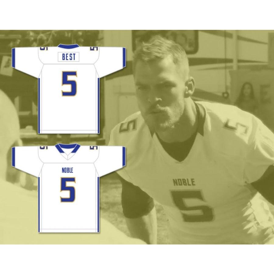 CUSTOM ANY Name Number RONNIE BEST 5 NOBLE KNIGHTS HIGH SCHOOL WHITE Football Jersey Top Stitched S-6XL