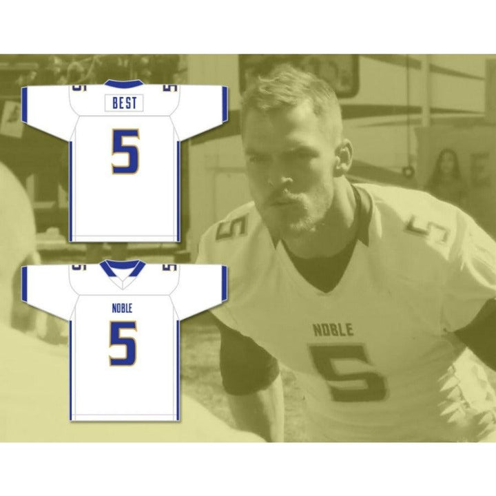 CUSTOM ANY Name Number RONNIE BEST 5 NOBLE KNIGHTS HIGH SCHOOL WHITE Football Jersey Top Stitched S-6XL