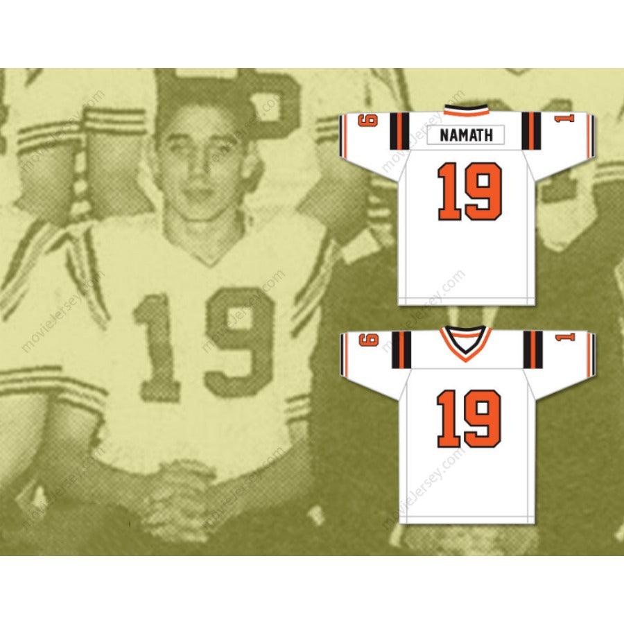 CUSTOM Name JOE NAMATH 19 BEAVER FALLS HIGH SCHOOL TIGERS FOOTBALL JERSEY S-6XL