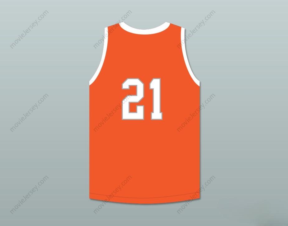 CUSTOM ANY Name Number PLAYER 21 TEXAS D1 AMBASSADORS  ORANGE BASKETBALL JERSEY 2 Top Stitched S-6XL