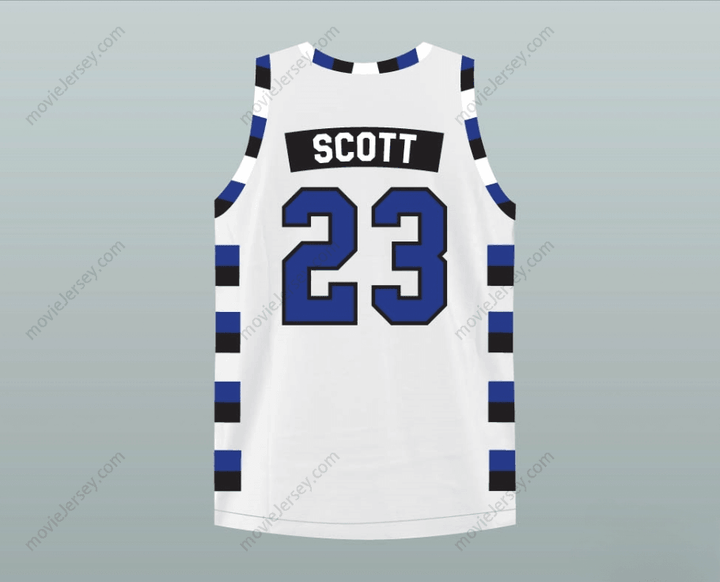 CUSTOM ANY Name Number NATHAN SCOTT 23 ONE TREE HILL RAVENS WHITE BASKETBALL JERSEY Top Stitched S-6XL