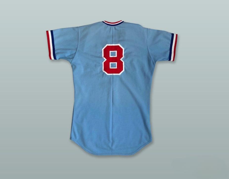 Custom Any Name Number OAKS 8 LIGHT BLUE BASEBALL JERSEY Top Stitched S-6XL