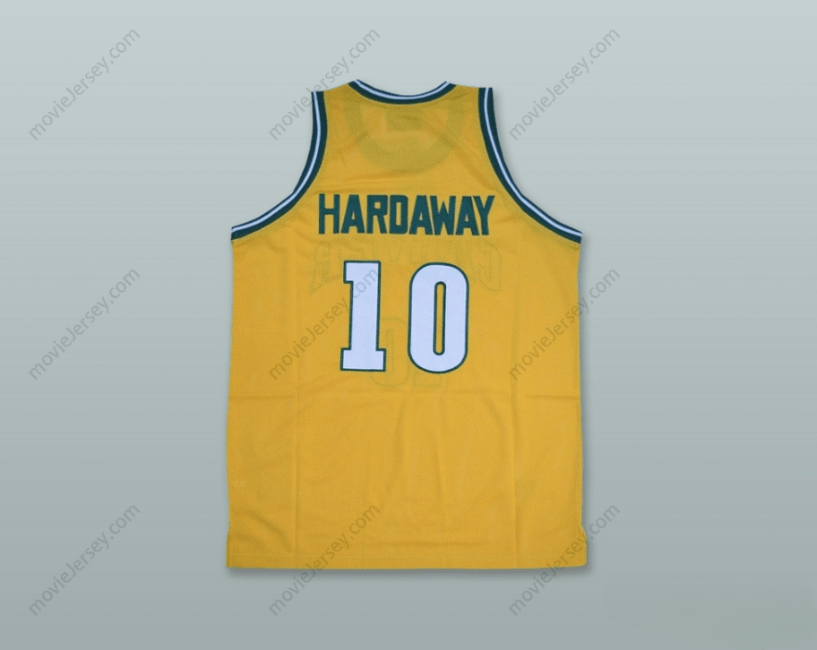 CUSTOM ANY Name Number TIM HARDAWAY 10 CARVER MILITARY ACADEMY CHALLENGERS YELLOW GOLD BASKETBALL JERSEY 3 Top Stitched S-6XL