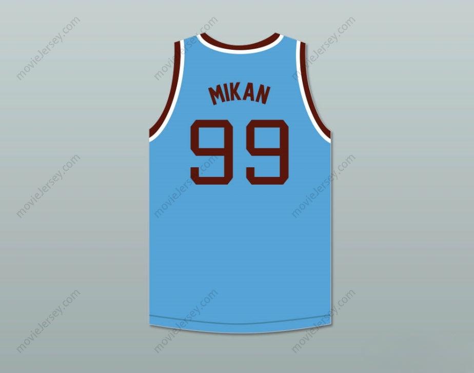 CUSTOM ANY Name Number GEORGE MIKAN 99 JOLIET CATHOLIC HIGH SCHOOL HILLTOPPERS LIGHT BLUE BASKETBALL JERSEY 2 Top Stitched S-6XL