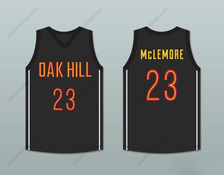 CUSTOM ANY Name Number BEN MCLEMORE 23 OAK HILL ACADEMY BLACK BASKETBALL JERSEY Top Stitched S-6XL