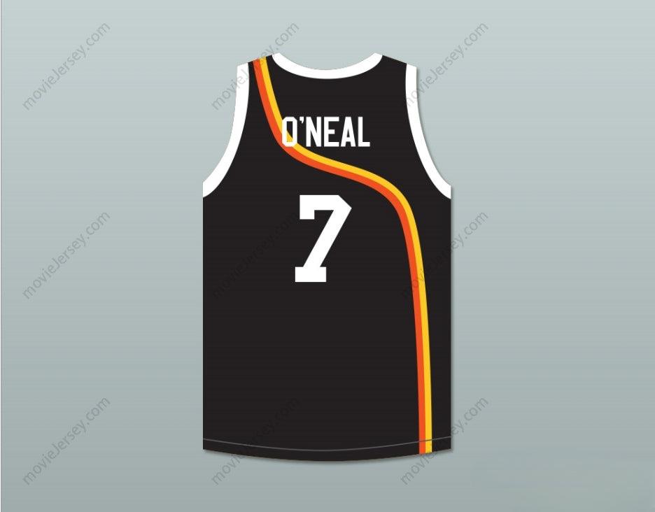 CUSTOM ANY Name Number JERMAINE O’NEAL 7 ROSWELL RAYGUNS BLACK BASKETBALL JERSEY Top Stitched S-6XL