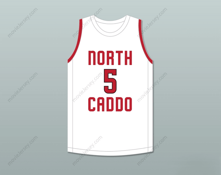CUSTOM ANY Name Number ROBERT WILLIAMS III 5 NORTH CADDO HIGH SCHOOL TITANS WHITE BASKETBALL JERSEY 2 Top Stitched S-6XL