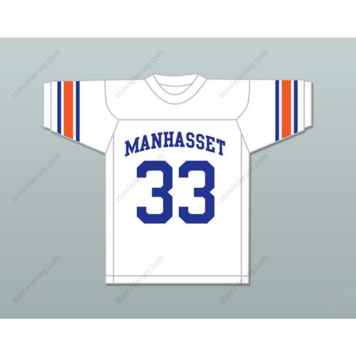 CUSTOM ANY Name Number JIM BROWN 33 MANHASSET HIGH SCHOOL INDIANS WHITE FOOTBALL JERSEY Top Stitched S-6XL