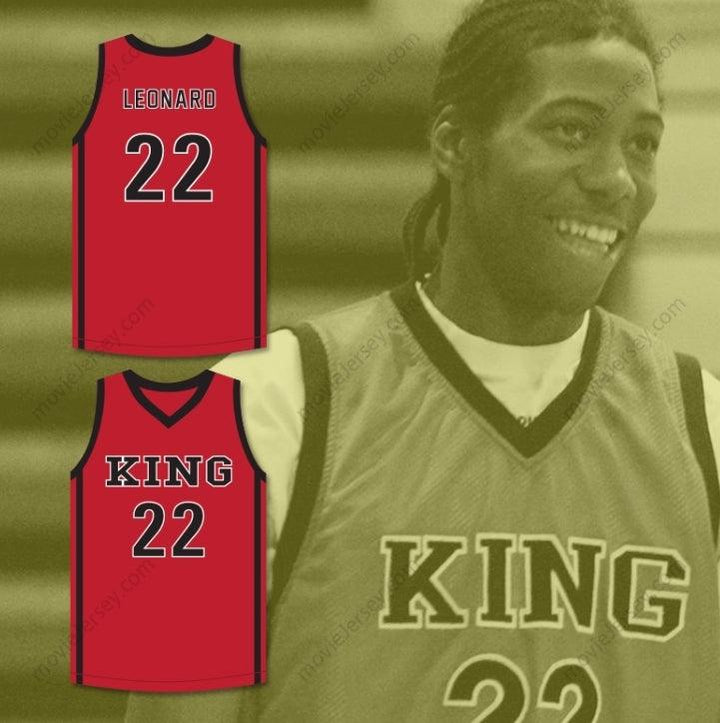 CUSTOM ANY Name Number KAWHI LEONARD 22 MARTIN LUTHER KING HIGH SCHOOL  RED BASKETBALL JERSEY 4 Top Stitched S-6XL