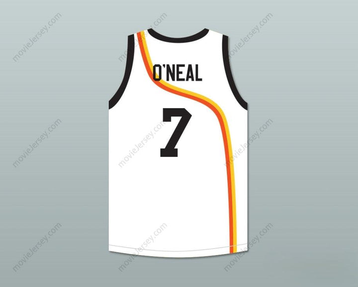 CUSTOM ANY Name Number JERMAINE O’NEAL 7 ROSWELL RAYGUNS WHITE BASKETBALL JERSEY Top Stitched S-6XL
