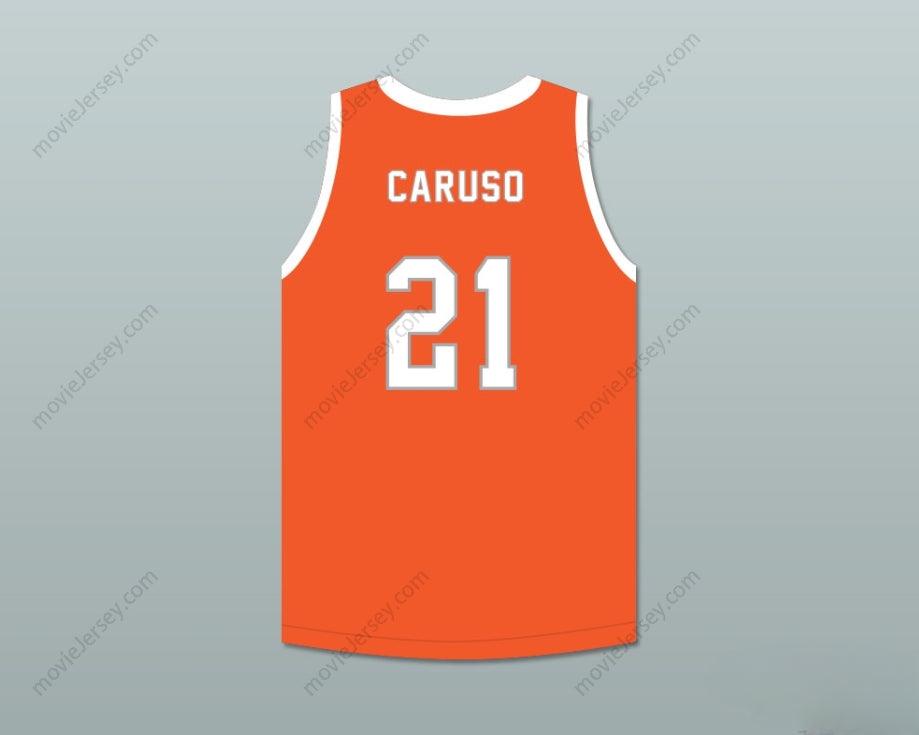 CUSTOM ANY Name Number ALEX CARUSO 21 TEXAS D1 AMBASSADORS  ORANGE BASKETBALL JERSEY 2 Top Stitched S-6XL