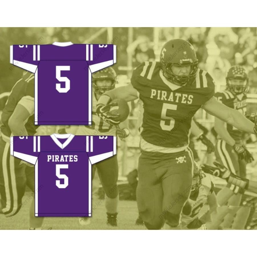 CUSTOM ANY Name Number LEO CHENAL 5 GRANTSBURG HIGH SCHOOL PIRATES Football Jersey Top Stitched S-6XL