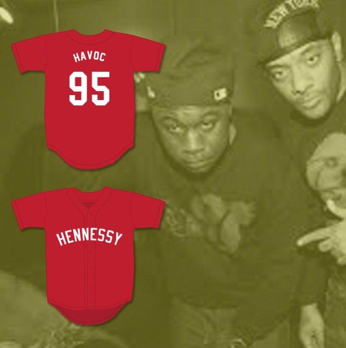 Custom Any Name Number HAVOC 95 HENNESSY RED BASEBALL JERSEY Top Stitched S-6XL