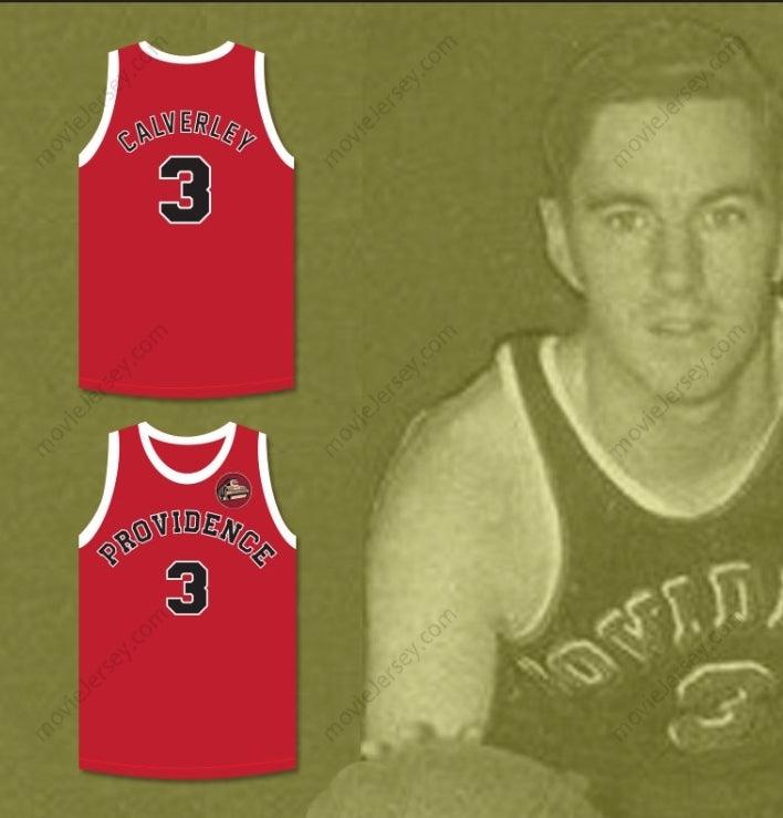 CUSTOM ANY Name Number ERNIE CALVERLEY 3 PROVIDENCE STEAMROLLERS RED BASKETBALL JERSEY WITH PATCH Top Stitched S-6XL