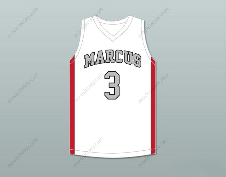 CUSTOM ANY Name Number MARCUS SMART 3 EDWARD S. MARCUS HIGH SCHOOL MARAUDERS WHITE BASKETBALL JERSEY 2 Top Stitched S-6XL