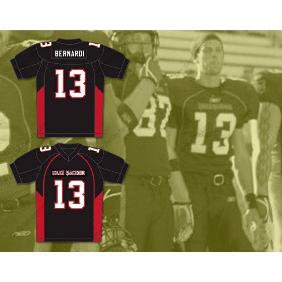CUSTOM ANY Name Number 13 BERNARDI MEAN MACHINE CONVICTS Football Jersey Top Stitched S-6XL