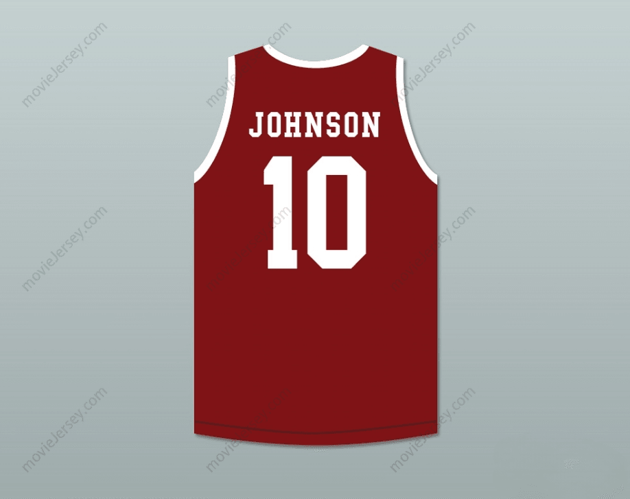 CUSTOM ANY Name Number RONALD 'RON' JOHNSON 10 HILLMAN COLLEGE MAROON BASKETBALL JERSEY WITH EAGLE PATCH Top Stitched S-6XL