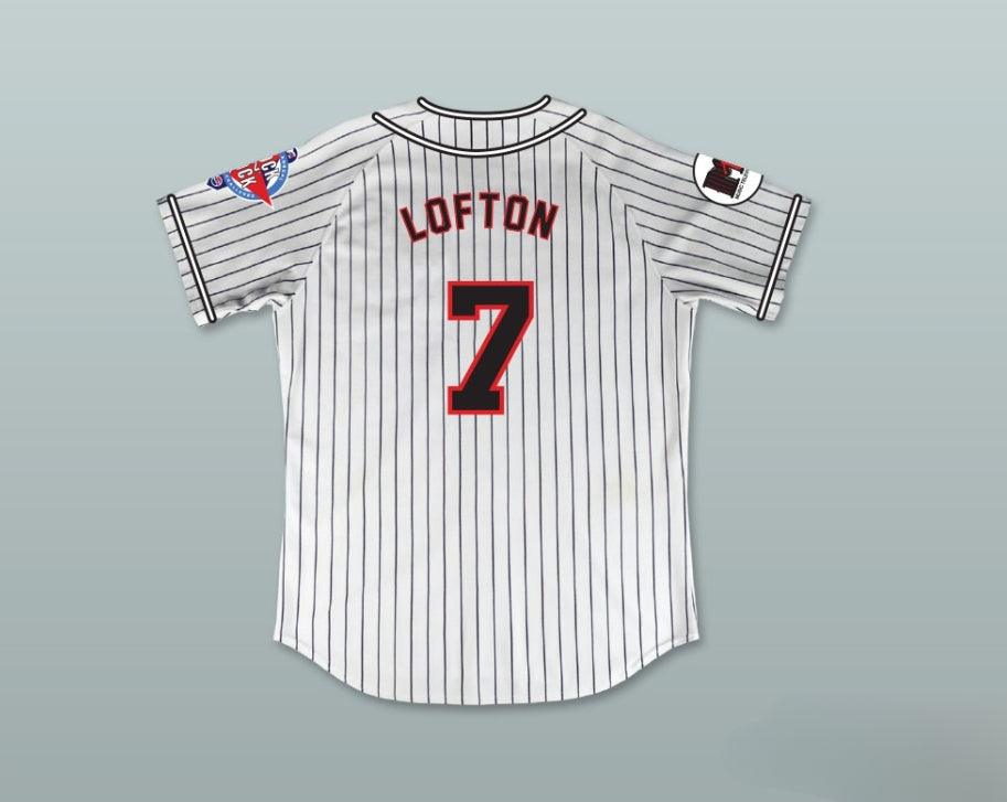 Custom Any Name Number KENNY LOFTON 7 HOMEBOYS PINSTRIPED BASEBALL JERSEY 6TH ANNUAL ROCK N' JOCK SOFTBALL CHALLENGE 1995 Top Stitched S-6XL