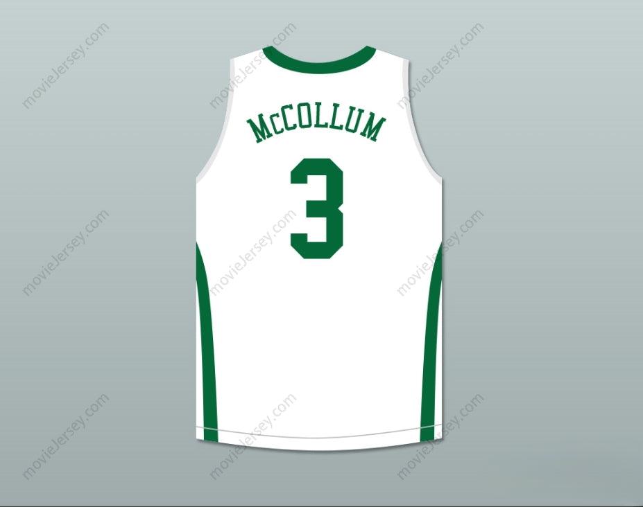 CUSTOM ANY Name Number CJ MCCOLLUM 3 GLENOAK HIGH SCHOOL WHITE BASKETBALL JERSEY Top Stitched S-6XL