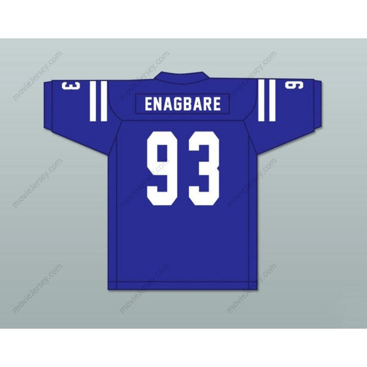CUSTOM ANY Name Number KINGSLEY ENAGBARE 93 PEACHTREE RIDGE HIGH SCHOOL LIONS BLUE Football Jersey Top Stitched S-6XL