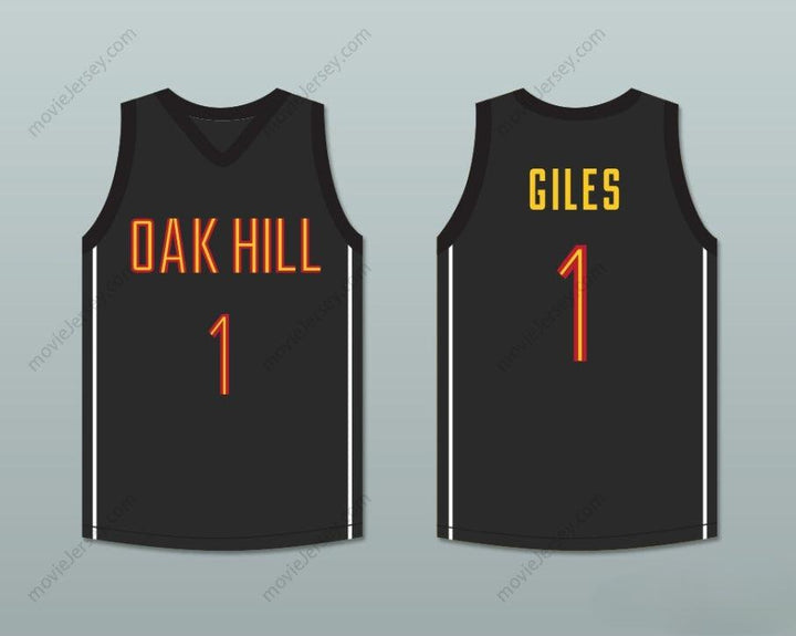 CUSTOM ANY Name Number HARRY GILES 1 OAK HILL ACADEMY BLACK BASKETBALL JERSEY Top Stitched S-6XL