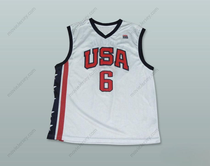 CUSTOM ANY Name Number TRACY MCGRADY 6 TEAM USA WHITE BASKETBALL JERSEY Top Stitched S-6XL
