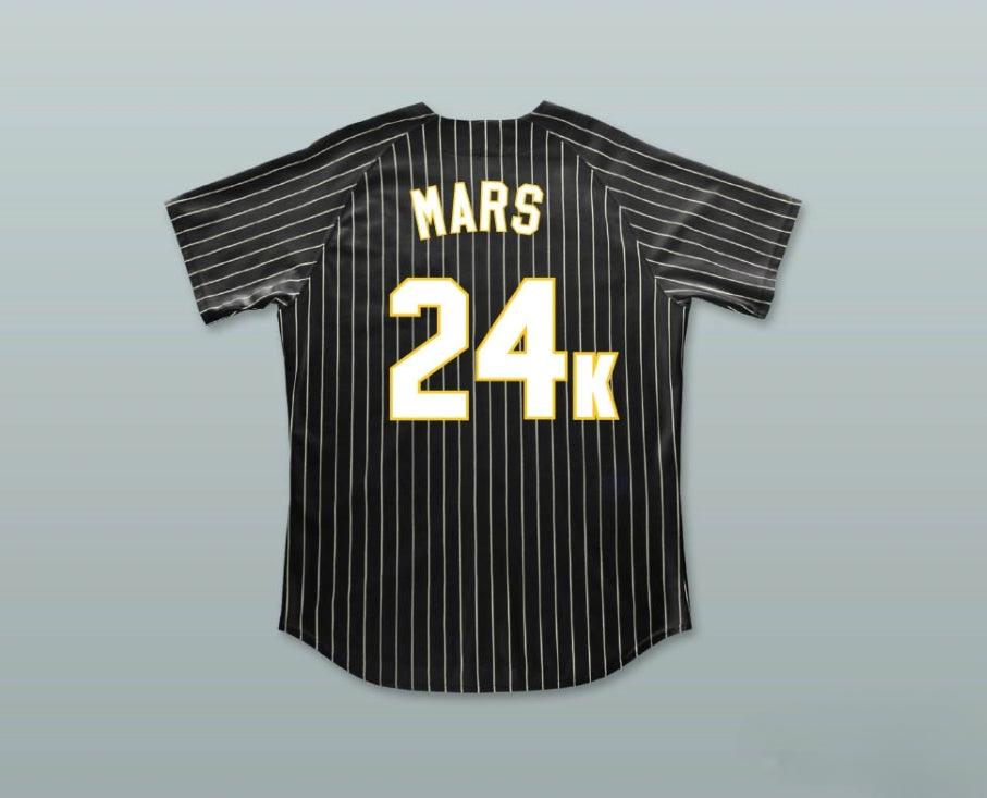 Custom Any Name Number MARS 24K HOOLIGANS BLACK PINSTRIPED BASEBALL JERSEY Top Stitched S-6XL