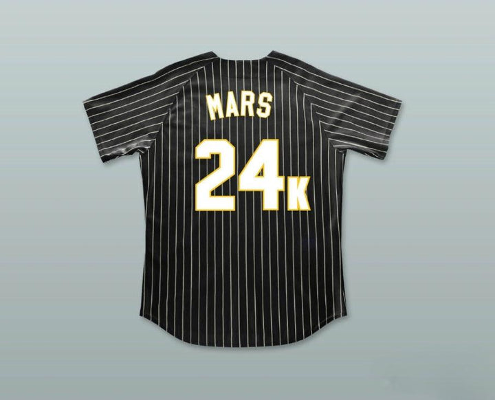 Custom Any Name Number MARS 24K HOOLIGANS BLACK PINSTRIPED BASEBALL JERSEY Top Stitched S-6XL
