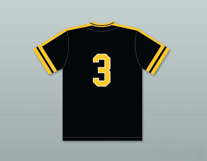 Custom Any Name Number JOHN SMOLTZ 3  SENIOR HIGH SCHOOL WARRIORS BLACK BASEBALL JERSEY 3 Top Stitched S-6XL