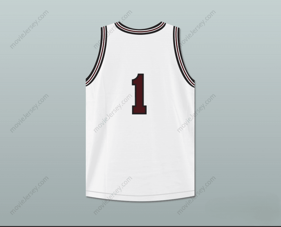 CUSTOM ANY Name Number GIL 1  HIGH SCHOOL WHITE BASKETBALL JERSEY Top Stitched S-6XL