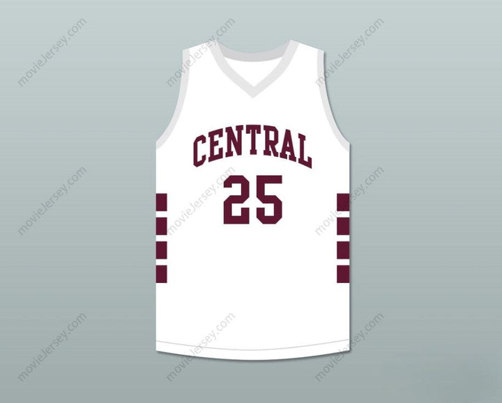 CUSTOM ANY Name Number AARON HERNANDEZ 25 BRISTOL CENTRAL RAMS WHITE BASKETBALL JERSEY KILLER INSIDE: THE MIND OF AARON HERNANDEZ Top Stitched S-6XL