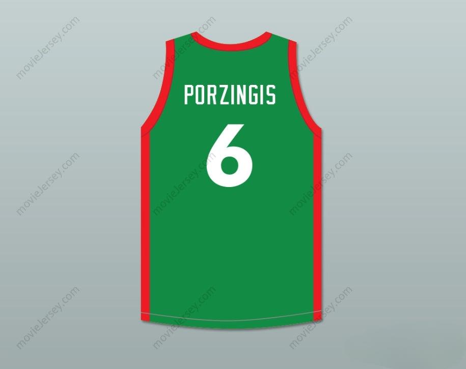 CUSTOM ANY Name Number KRISTAPS PORZINGIS 6 CAJASOL SEVILLA GREEN BASKETBALL JERSEY Top Stitched S-6XL