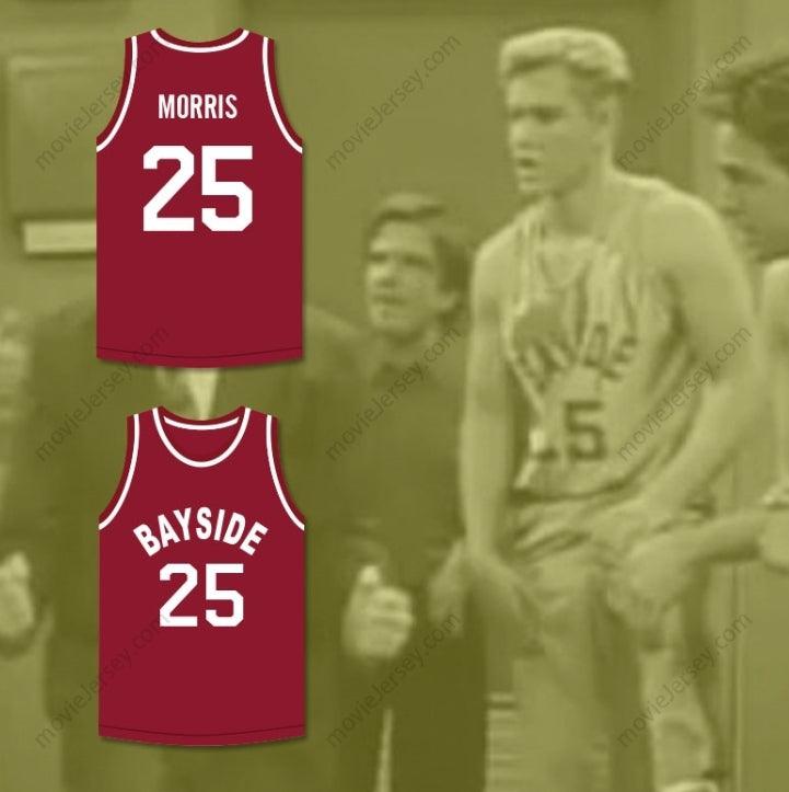 CUSTOM ANY Name Number SAVED BY THE BELL ZACK MORRIS 25 BAYSIDE TIGERS BASKETBALL JERSEY AWAY Top Stitched S-6XL