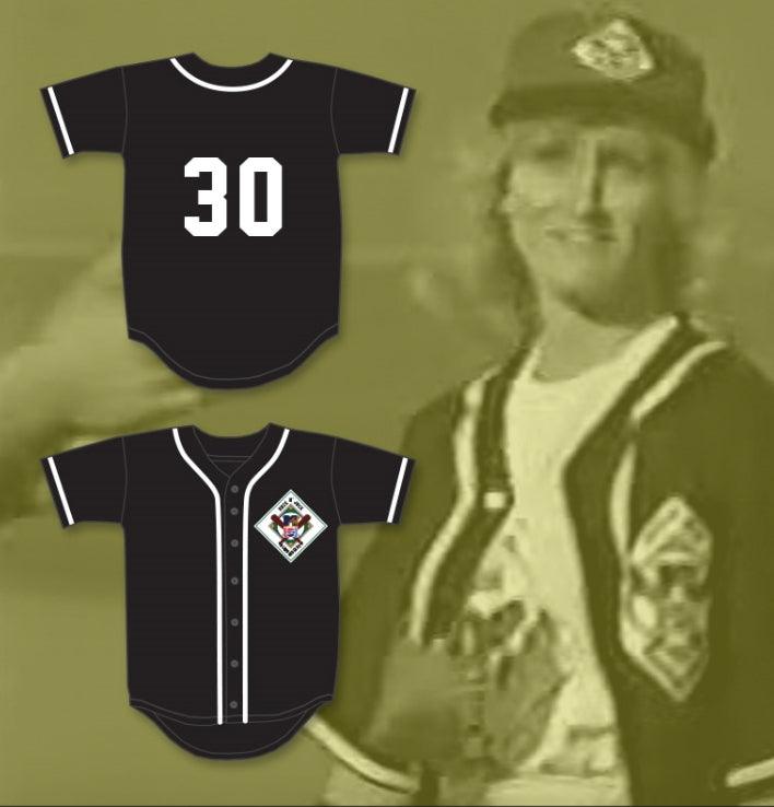 Custom Any Name Number PAM WRIGHT 30 AARDVARKS BASEBALL JERSEY 1ST ANNUAL ROCK N' JOCK DIAMOND DERBY 1990 Top Stitched S-6XL