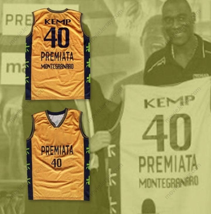 CUSTOM ANY Name Number SHAWN KEMP 40 PREMIATA MONTEGRANARO BASKETBALL JERSEY Top Stitched S-6XL