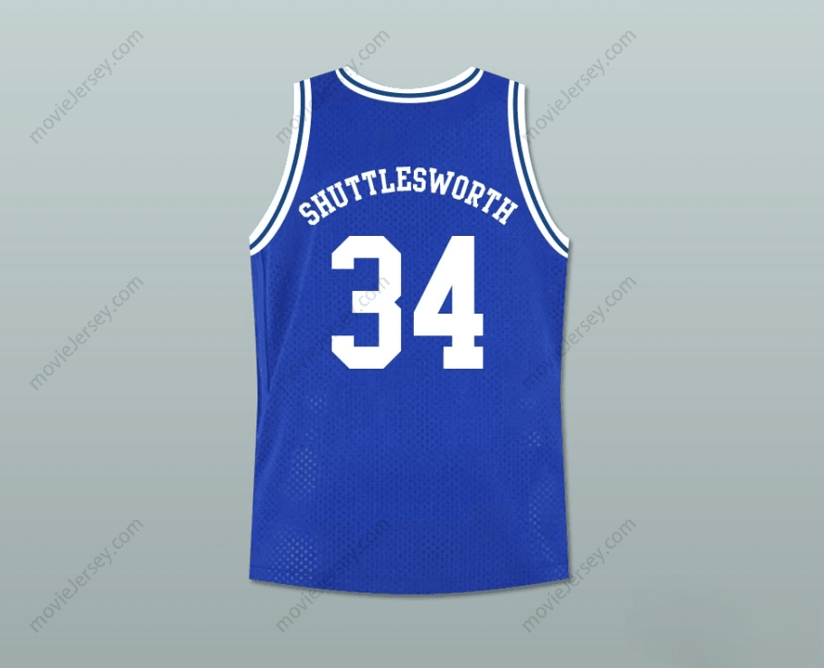 CUSTOM ANY Name Number RAY ALLEN JESUS SHUTTLESWORTH 34 BLUE LINCOLN HIGH SCHOOL BASKETBALL JERSEY HE GOT GAME Top Stitched S-6XL