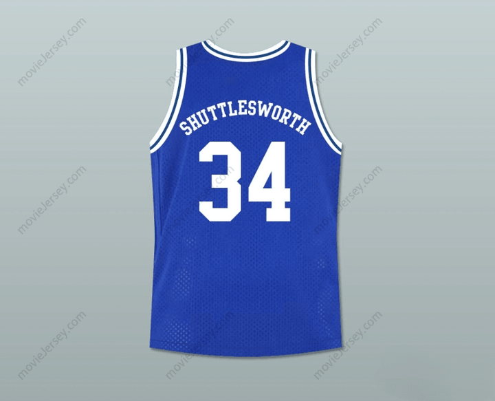 CUSTOM ANY Name Number RAY ALLEN JESUS SHUTTLESWORTH 34 BLUE LINCOLN HIGH SCHOOL BASKETBALL JERSEY HE GOT GAME Top Stitched S-6XL