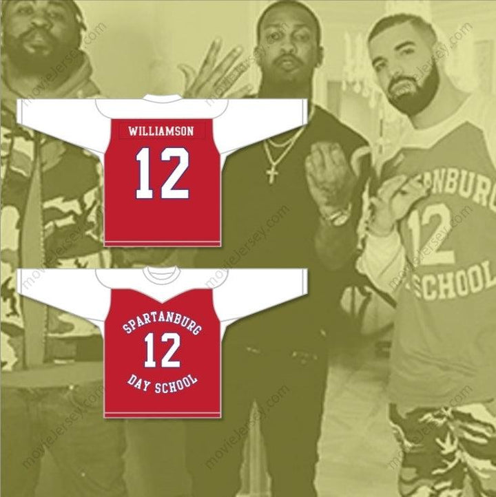 CUSTOM ANY Name Number ZION WILLIAMSON 12 SPARTANBURG DAY SCHOOL GRIFFINS BASKETBALL LONG SLEEVE JERSEY Top Stitched S-6XL