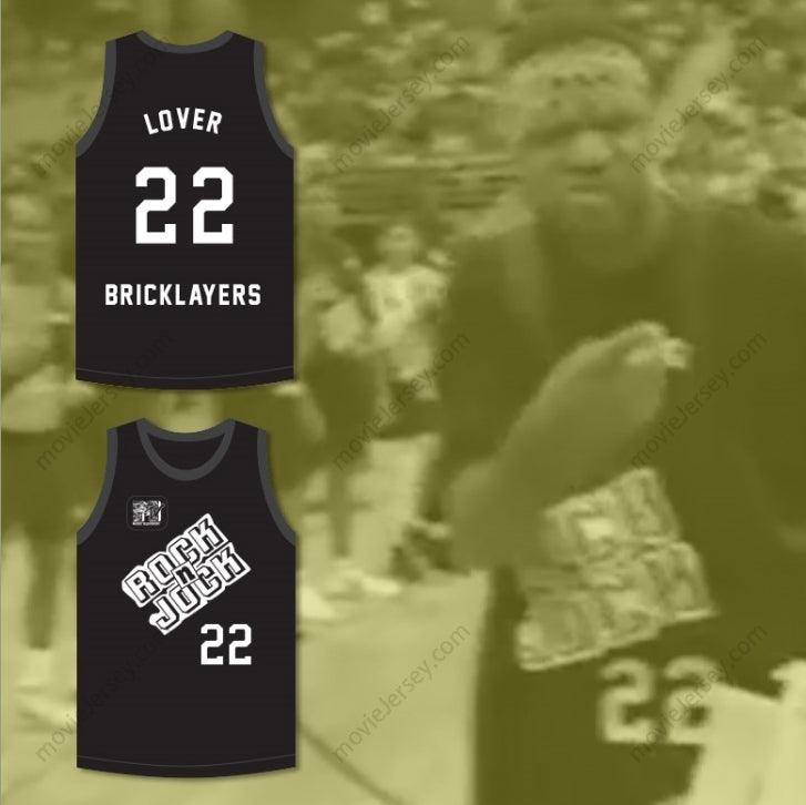 CUSTOM ANY Name Number ED LOVER 22 BRICKLAYERS BASKETBALL JERSEY 3RD ANNUAL ROCK N' JOCK B-BALL JAM 1993 Top Stitched S-6XL