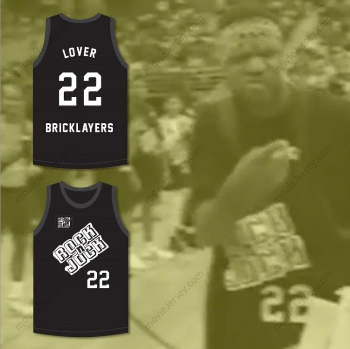 CUSTOM ANY Name Number ED LOVER 22 BRICKLAYERS BASKETBALL JERSEY 3RD ANNUAL ROCK N' JOCK B-BALL JAM 1993 Top Stitched S-6XL