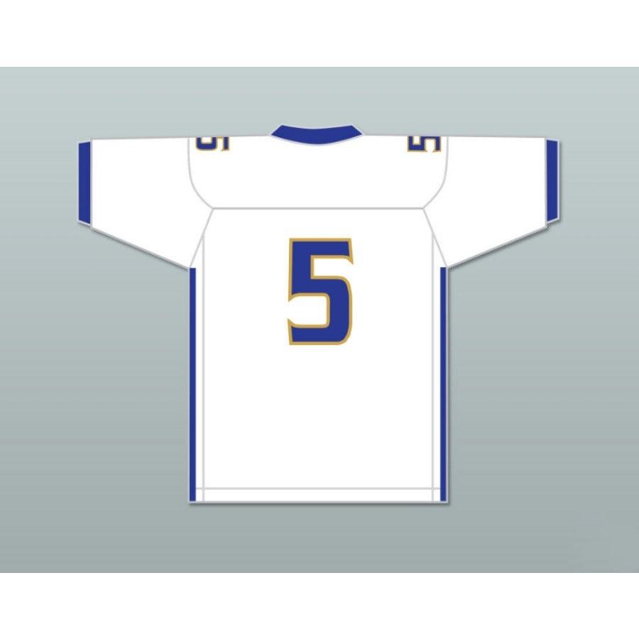 CUSTOM ANY Name Number RONNIE BEST 5 NOBLE KNIGHTS HIGH SCHOOL WHITE Football Jersey Top Stitched S-6XL