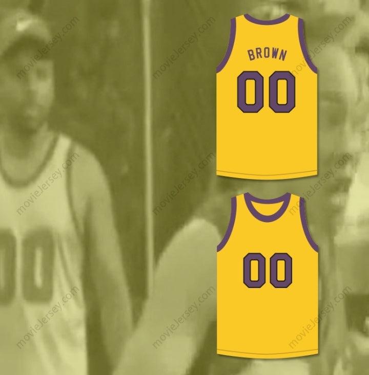 CUSTOM ANY Name Number COLE BROWN 00 YELLOW BASKETBALL JERSEY MARTIN Top Stitched S-6XL