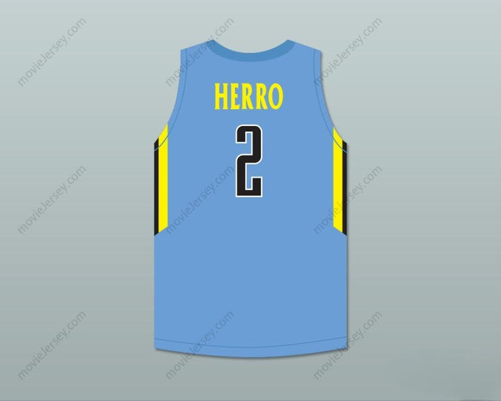 CUSTOM ANY Name Number TYLER HERRO 2 PLAYGROUND ELITE  LIGHT BLUE BASKETBALL JERSEY Top Stitched S-6XL