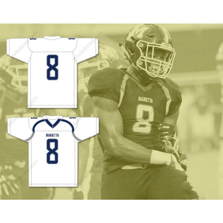 CUSTOM ANY Name Number AZEEZ OJULARI 8 MARIETTA HIGH SCHOOL Football Jersey Top Stitched S-6XL